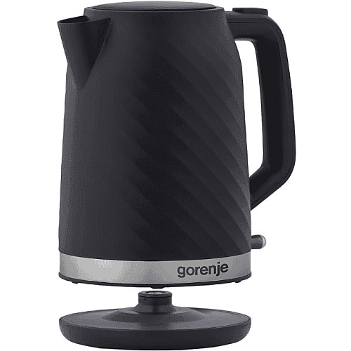 Електрочайник Gorenje 1.7л, Strix контроль, чорний матовий
