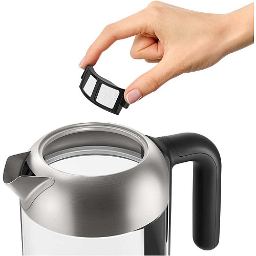 Електрочайник Philips Series 5000 1.7л, скло, чорно-сріблястий