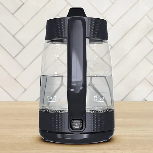 Електрочайник Tefal Morning Glass Kettle, 1.7л, скло, з підсвіткою, чорний