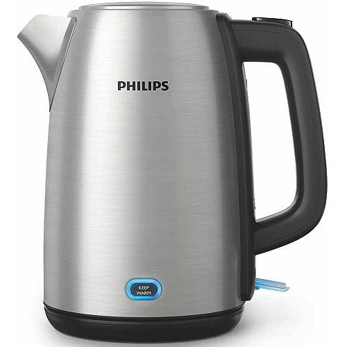 Электрочайник Philips Viva Collection 1.7л, LED подсветка, серебристо-черный