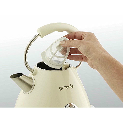 Електрочайник Gorenje 1.7л, пластик, бежевий