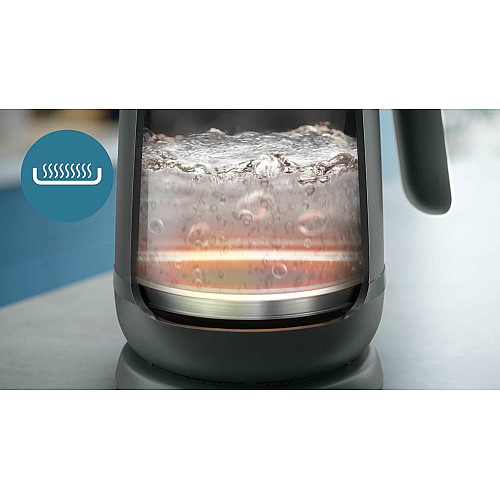 Електрочайник Philips Series 1000, 1,7л., Strix, пластик, мат, чорний