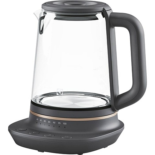 Электрочайник Electrolux 1.7л, Strix, стекло, заварник, поддержка температуры, черный