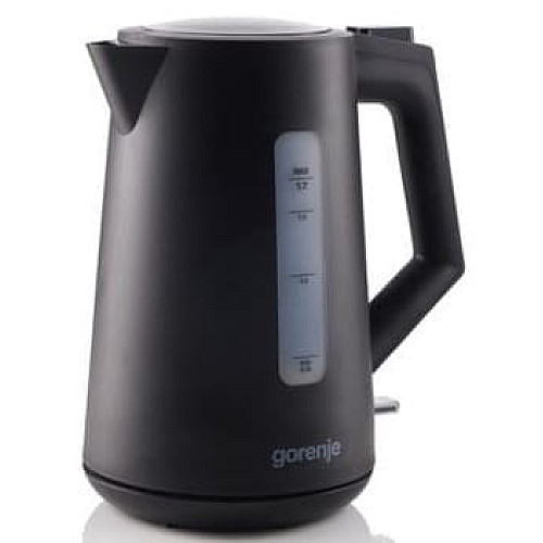 Електрочайник Gorenje 1.7л, Strix контроль, чорний матовий