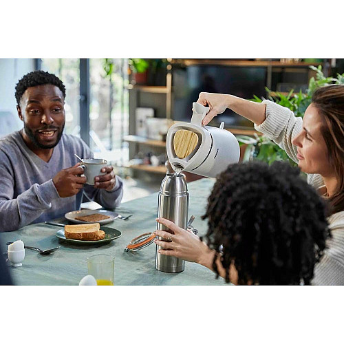 Электрочайник Philips Eco Conscious Edition, 1.7л, экопластик, подсветка LED, звуковой сигнал, белый матовый