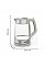 Електрочайник Tefal Glass Kettle 1.7л, скло, з підсвіткою, біло-срібний