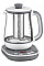 Електрочайник Tefal Tastea tea maker 1.5л, скло, заварник, біло-сірий