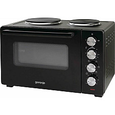 Міні піч Gorenje, 30л, 52x32х40.5см, 2 електричні конф., чорний