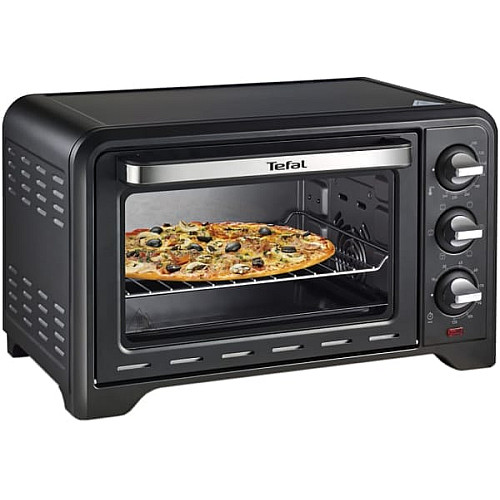 Печь электрическая Tefal Optimo, 19л, 1380Вт, механич., гриль, конвенция, черный