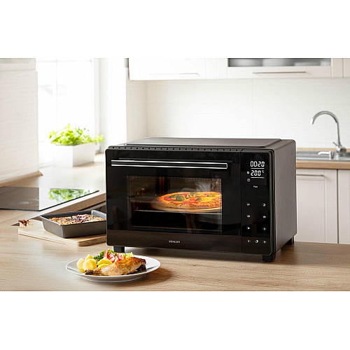 Піч електрична Sencor SEO, 35л, 1700 Вт, сенсорне., 30–230 °C, гриль, чорна