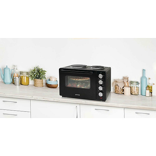 Міні піч Gorenje, 30л, 52x32х40.5см, 2 електричні конф., чорний