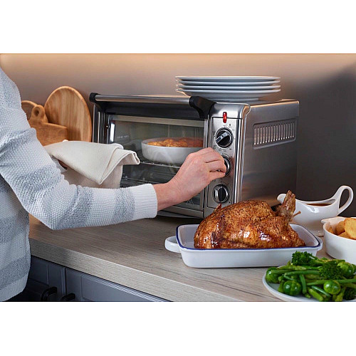 Печь электрическая Russell Hobbs Air Fry Mini Oven, 12.6л, 1500Вт, механич., гриль, конвенция, серая