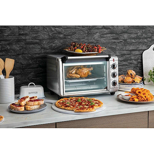 Печь электрическая Russell Hobbs Air Fry Mini Oven, 12.6л, 1500Вт, механич., гриль, конвенция, серая
