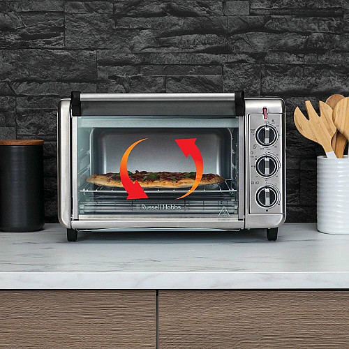 Печь электрическая Russell Hobbs Air Fry Mini Oven, 12.6л, 1500Вт, механич., гриль, конвенция, серая