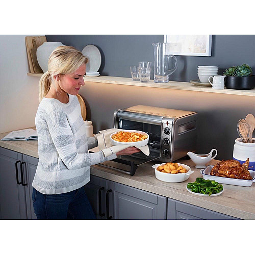 Печь электрическая Russell Hobbs Air Fry Mini Oven, 12.6л, 1500Вт, механич., гриль, конвенция, серая