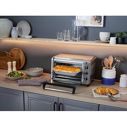 Печь электрическая Russell Hobbs Air Fry Mini Oven, 12.6л, 1500Вт, механич., гриль, конвенция, серая