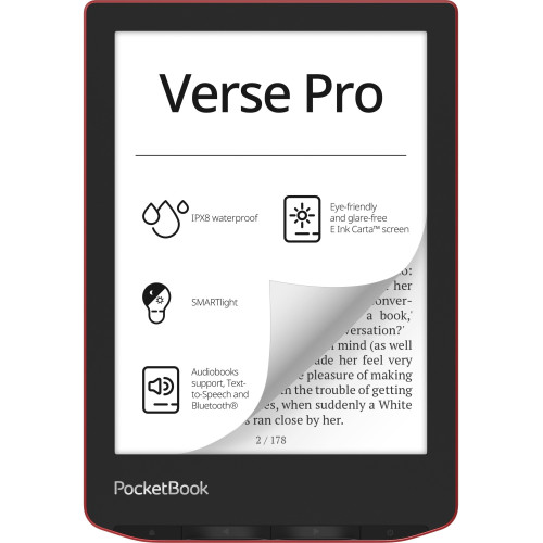 Електронна книга PocketBook 634 Verse Pro, Passion Red