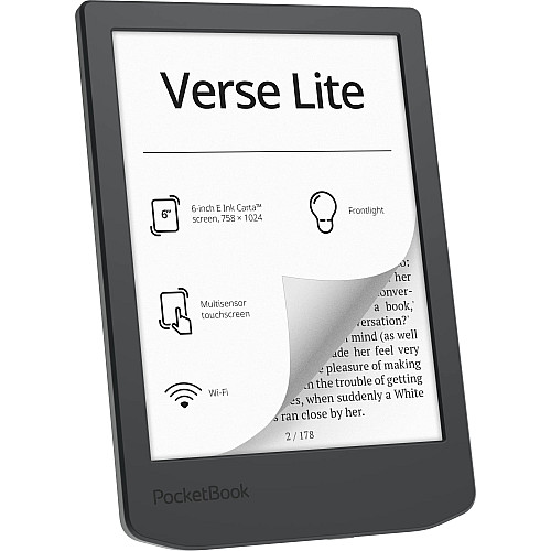 Електронна книга PocketBook 619 Verse Lite, Midnight Grey