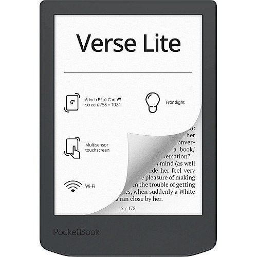 Електронна книга PocketBook 619 Verse Lite, Midnight Grey