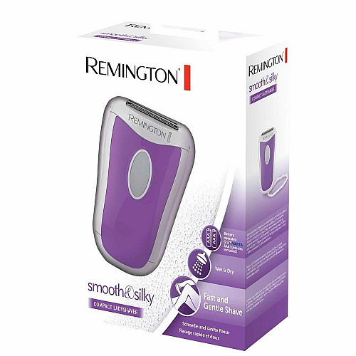 Бритва электр. Remington сетчатая Smooth & Silky, АААx2, сух.+влажн., женский триммер, бело-фиолетовый