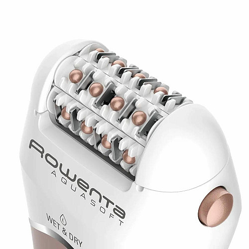 Эпилятор Rowenta Aquasoft Wet&Dry пинцетный, аккумуляторный, пинцет-24, влажн.+сух., насадок-4, пудровый