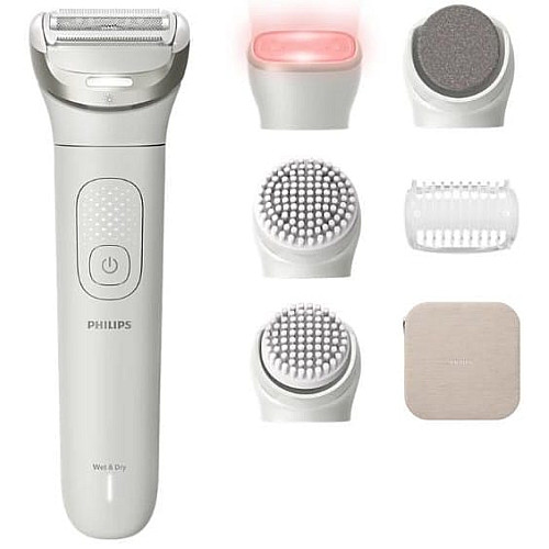 Эпилятор Philips Series 9900 дисковый, аккумул., пинцет.-32, влажн.+сух., насадок-6, футляр, белый