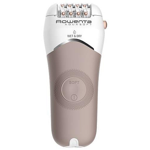 Эпилятор Rowenta Aquasoft Wet&Dry пинцетный, аккумуляторный, пинцет-24, влажн.+сух., насадок-4, пудровый