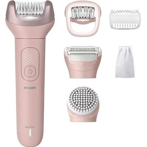 Эпилятор Philips Series 9000 дисковый, аккумул., пинцет.-32, влажн.+сух., насадок-4, футляр, розовый