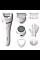 Эпилятор Philips Epilator Series 8000 дисковый, аккумуляторный, пинцет.-32, влажн.+сух., насадок-5, бело-розовый