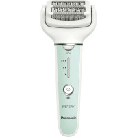 Епілятор Panasonic пінцетний, акумуляторний , пінцет.-60, волог.+сух., насадок-4, футляр , салатово-білий