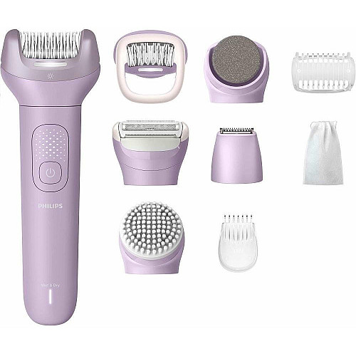 Эпилятор Philips Series 9000 дисковый, аккумул., пинцет.-32, влажн.+сух., насадок-6, футляр, фиолетовый
