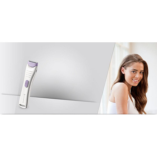 Триммер Remington, для тела и интимных зон Smooth&Silky, акум., насадок-2, для женщин, кейс, сталь, фиолетовый