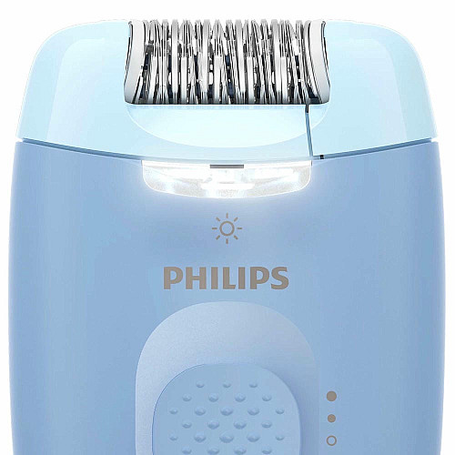 Эпилятор Philips Series 2000 дисковый, от сети, сух., насадок-2, с подсветкой, синий