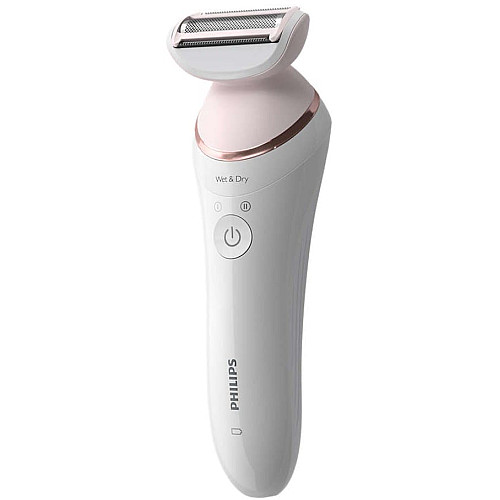 Эпилятор Philips Epilator Series 8000 дисковый, аккумуляторный, пинцет.-32, влажн.+сух., насадок-5, бело-розовый