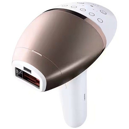 Фотоэпилятор Philips Lumea IPL 9900 Series, аккумуляторный, кол-во вспышки.-450000, 2-4 см2, насадок-3, футляр, бело-золотой.