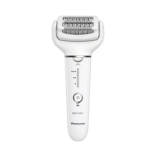 Эпилятор Panasonic пинцетный, аккумуляторный, пинцет.-60, влажн.+сух., насадок-2, футляр, белый