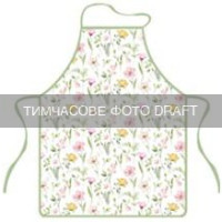 Фартух ARDESTO Spring flowers 60х80см, 100% поліестер, білий