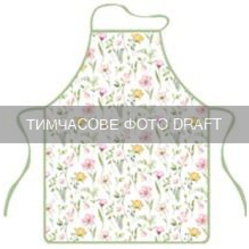 Фартух ARDESTO Spring flowers 60х80см, 100% поліестер, білий