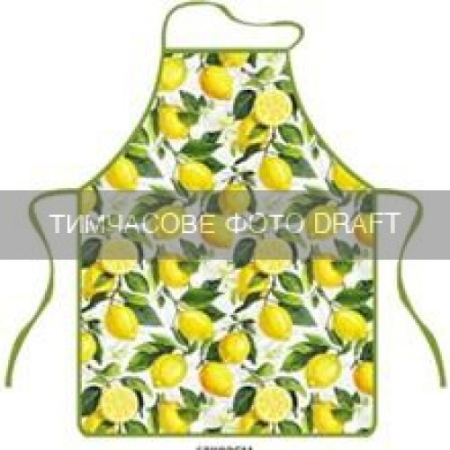 Фартух ARDESTO Sicilian lemons 60х80см, 100% поліестер, зелений