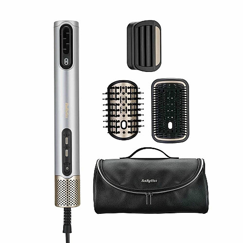 Фен-щетка Babyliss Limited Edition SilverGold, 1600Вт, 4 режима, иониз-я, холл. обдув, керамика, серый