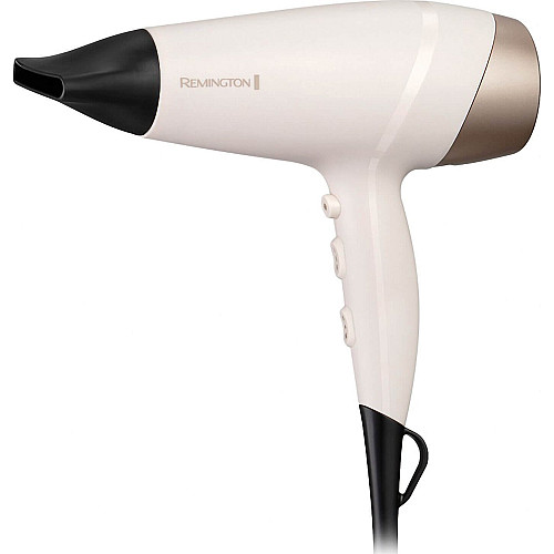 Фен Remington Shea Soft, 2200Вт, 3 режими, дифузор,турмалінова іоніз-я, хол. обдув, біло-золотий