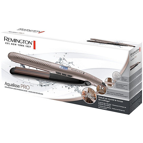 Выпрямитель Remington Aqualisse PRO, 230Вт, темп.режим-10, дисплей, керамика, серебристый