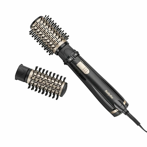 Фен-щетка Babyliss Big Hair Dual 1000, 1000Вт, 2 режима, холл. обдув, оборот. насадок, 2 насадки, черный
