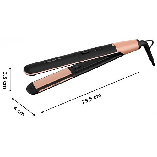 Випрямляч Rowenta Express Shine Papaya, >240Вт, темп.режимів-8, 140-210С, дисплей, кераміка, чорний