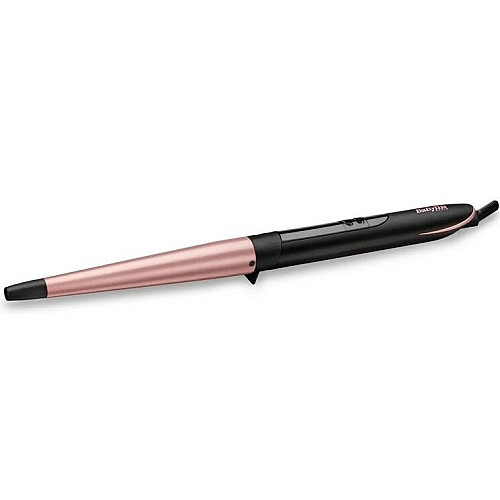 Плойка Babyliss Rose Quartz, конусна, 64Вт, темп.режимів-6, D -13-25mm, 160-210С, кераміка, чорно-рожевий