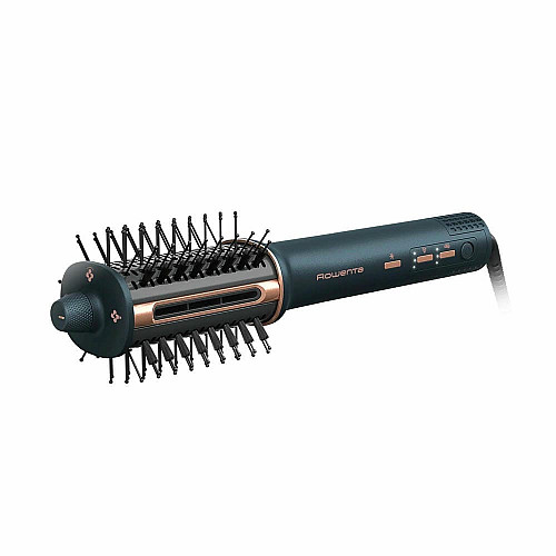 Фен-щетка Rowenta Air Brush 3D, 1200Вт, 3 режима, иониз-я, холл. обдув, функция фена, керамика, черно-золотой