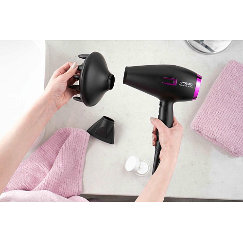 Фен ARDESTO Violet PRO HD-Y221PRO ,1750-2100Вт, 2 скорости, 3 темп.режимы, диффузор, черный