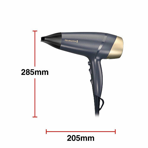 Фен Remington Sapphire Luxe, 2200Вт, 3 режима, диффузор, иониз-я, холл. обдув, сапфировый