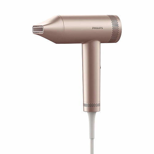 Фен Philips 8000 Series, 1400Вт, 3 режима, ионизация, холл. обдув, турборежим, розовый