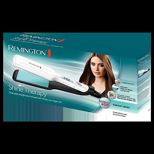 Выпрямитель Remington Shine Therapy, темп. режимов-10, 150-230С, дисплей, керамика, белый